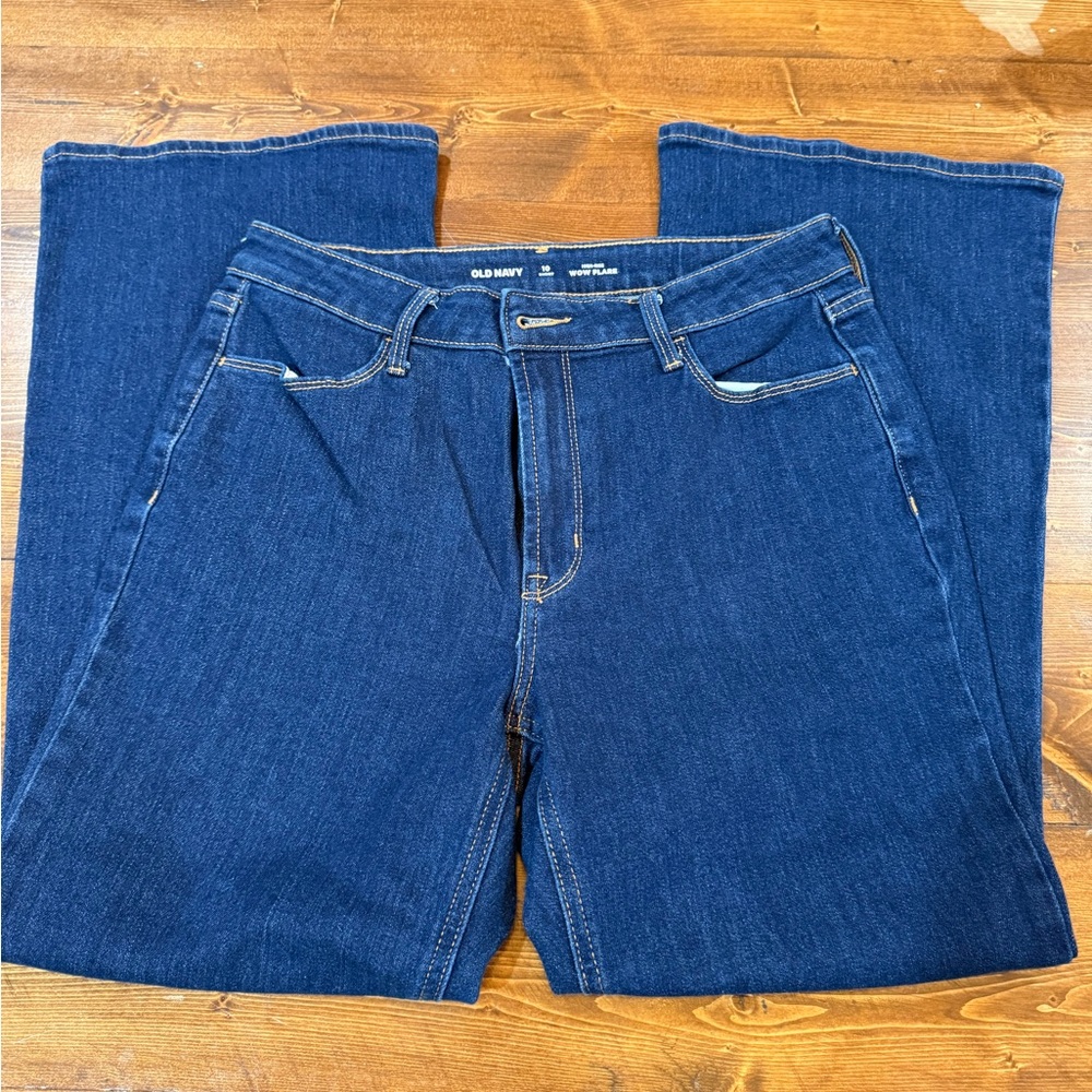 Classic Women's Dark Blue bootcut jeans - Picture 2 of 3